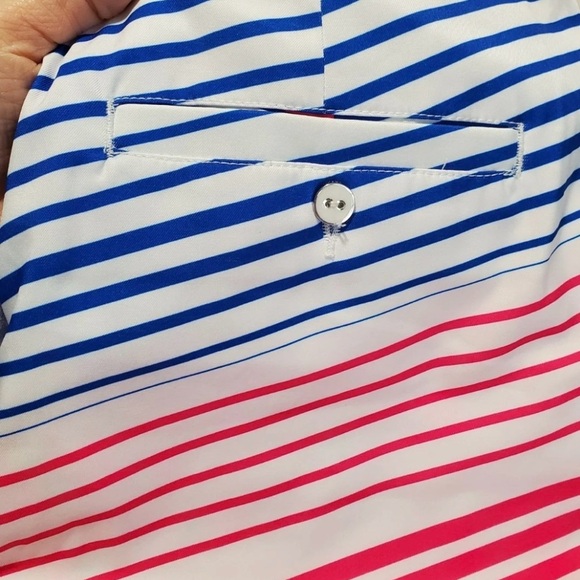 Lady Hagen White Skort with Blue, Pink & Navy Chevron Stripe Detail | Size 14 - Picture 4 of 8